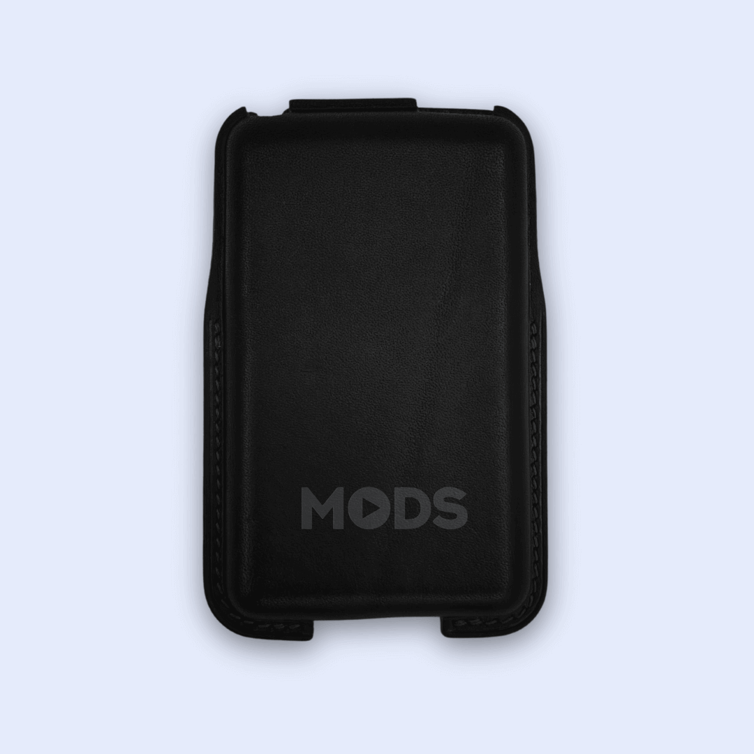 iPod Classic Italian leather case in black.