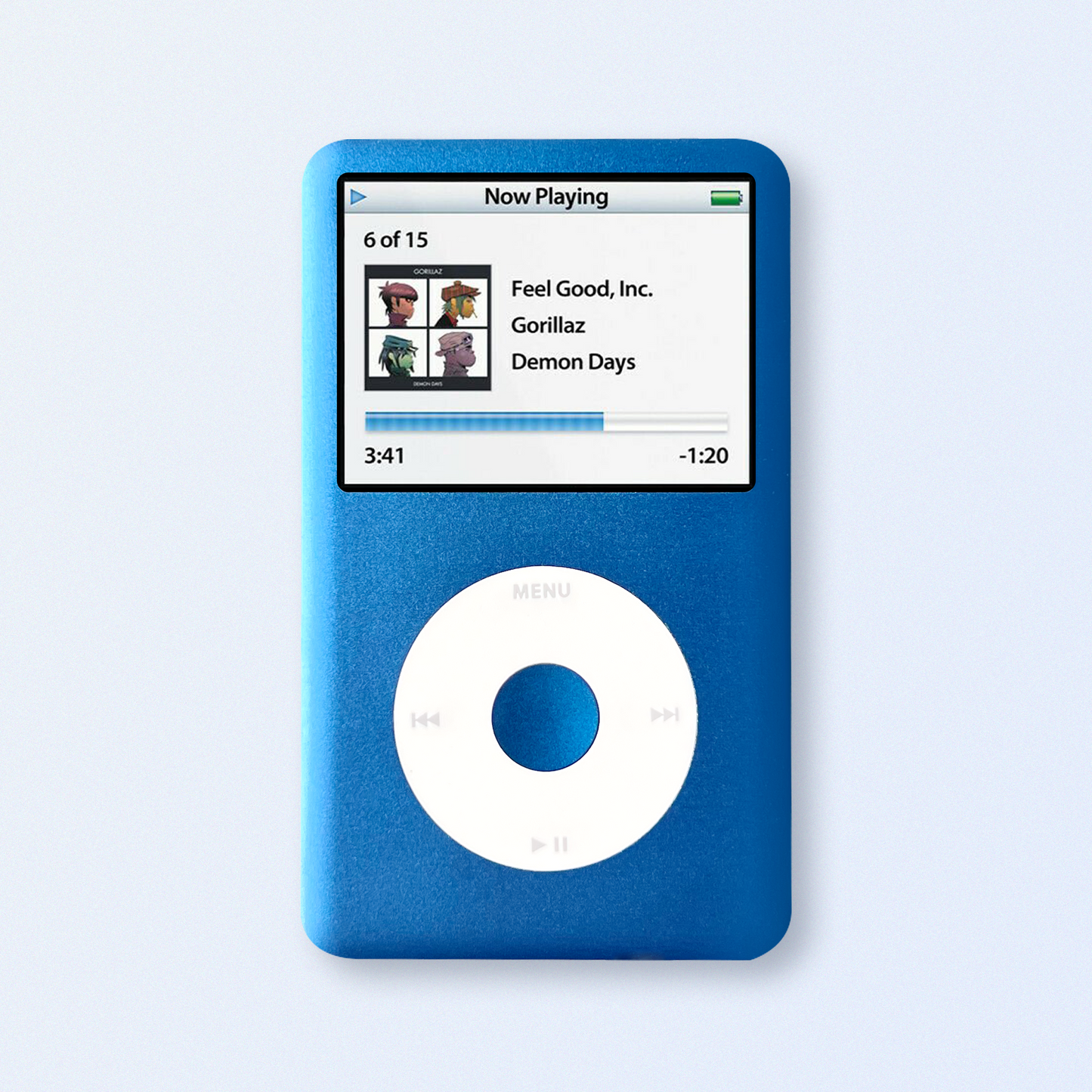 Bluetooth modded iPod Classic 7th Gen Blue upgraded SDXC Personalised Media Player