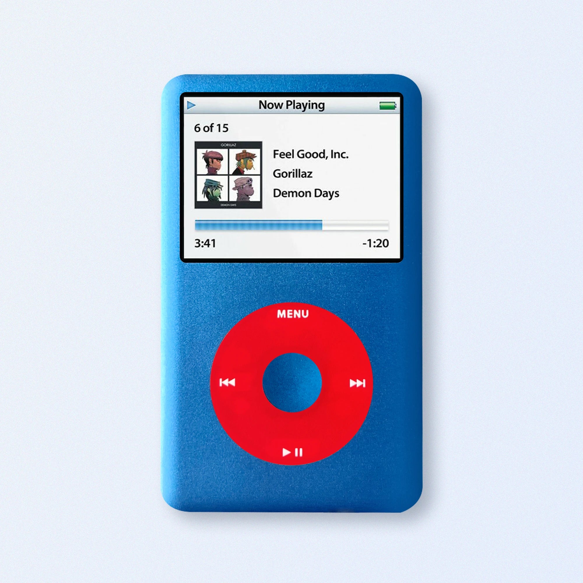 Bluetooth modded iPod Classic 7th Gen Blue upgraded SDXC Personalised