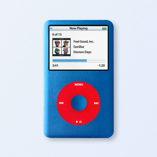 Bluetooth modded iPod Classic 7th Gen Blue upgraded SDXC Personalised Media Player