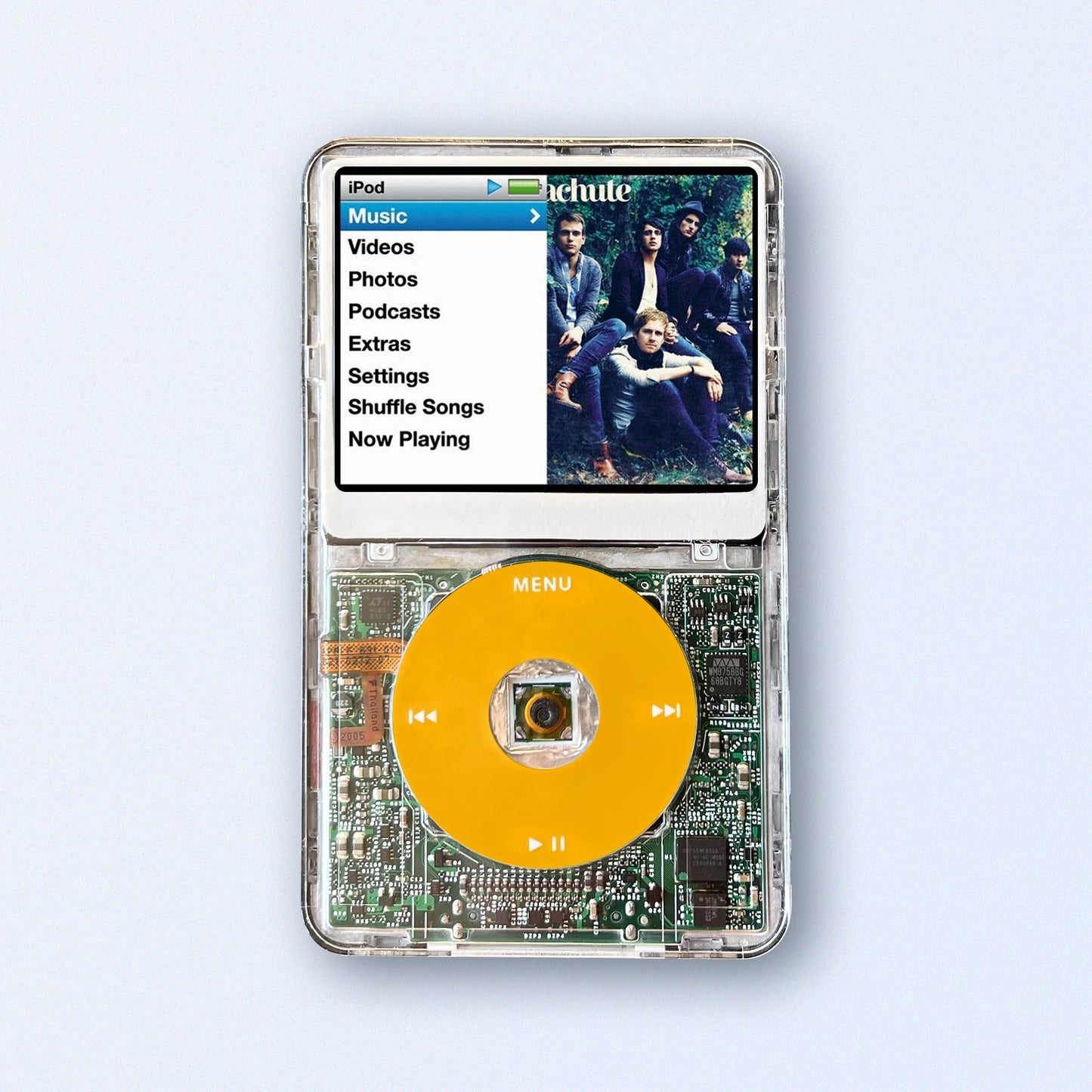 Bluetooth iPod Classic Clear 5th Generation upgraded with SDXC Card