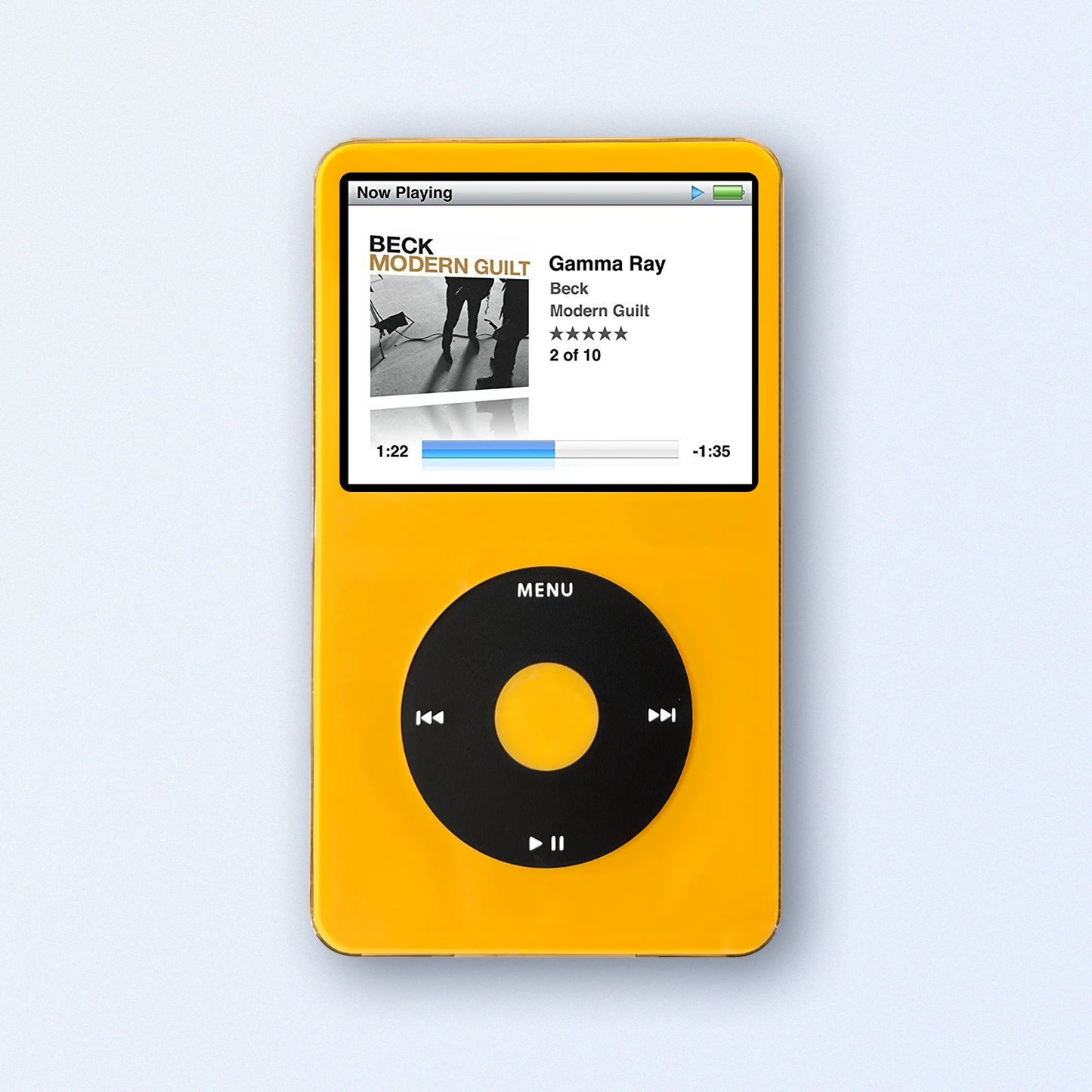 Yellow Apple iPod Classic Black 5th Generation upgraded with SDXC Card