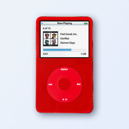 Bluetooth iPod Classic Red 5th Generation upgraded with SDXC Card