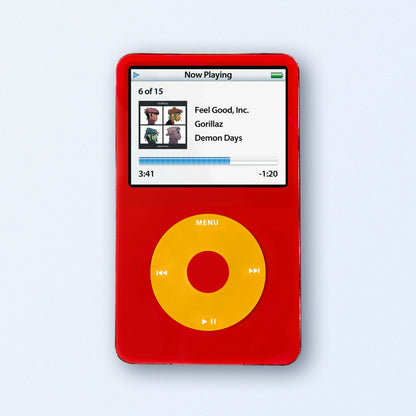 Bluetooth iPod Classic Red 5th Generation upgraded with SDXC Card Bluetooth iPod Classic Red 5th Generation upgraded with SDXC Card
