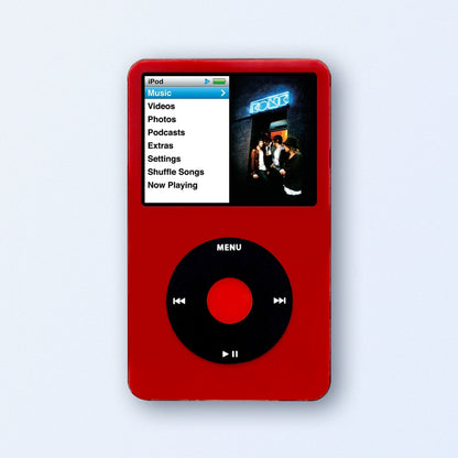Bluetooth iPod Classic Red 5th Generation upgraded with SDXC Card Bluetooth iPod Classic Red 5th Generation upgraded with SDXC Card