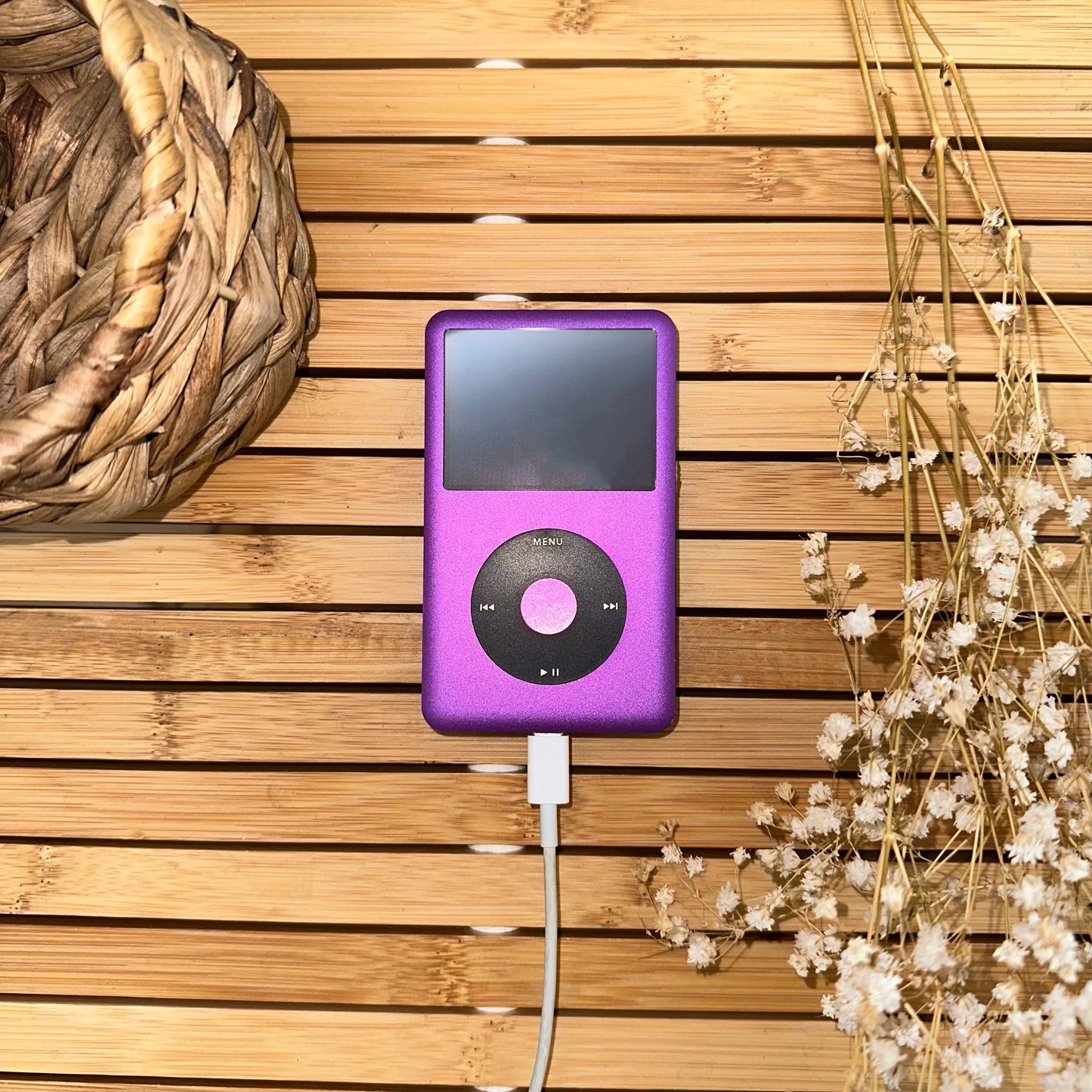Bluetooth modded iPod Classic 7th Gen Purple upgraded SDXC Personalised Media Player