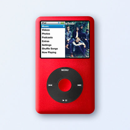 Red iPod Classic 7th Gen upgraded SDXC Personalised Media Player