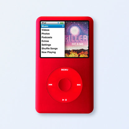Red iPod Classic 7th Gen upgraded SDXC Personalised Media Player