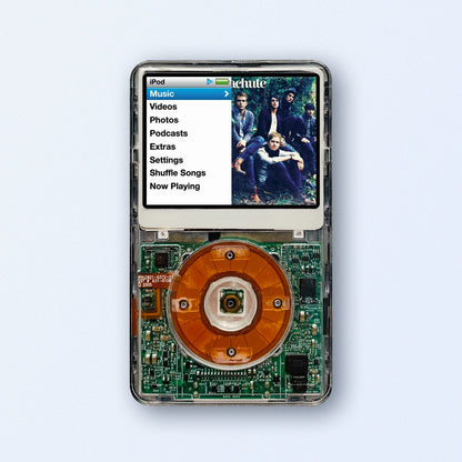Clear Apple iPod Classic Black 5th Generation upgraded with SDXC Clear Apple iPod Classic Black 5th Generation upgraded with SDXC