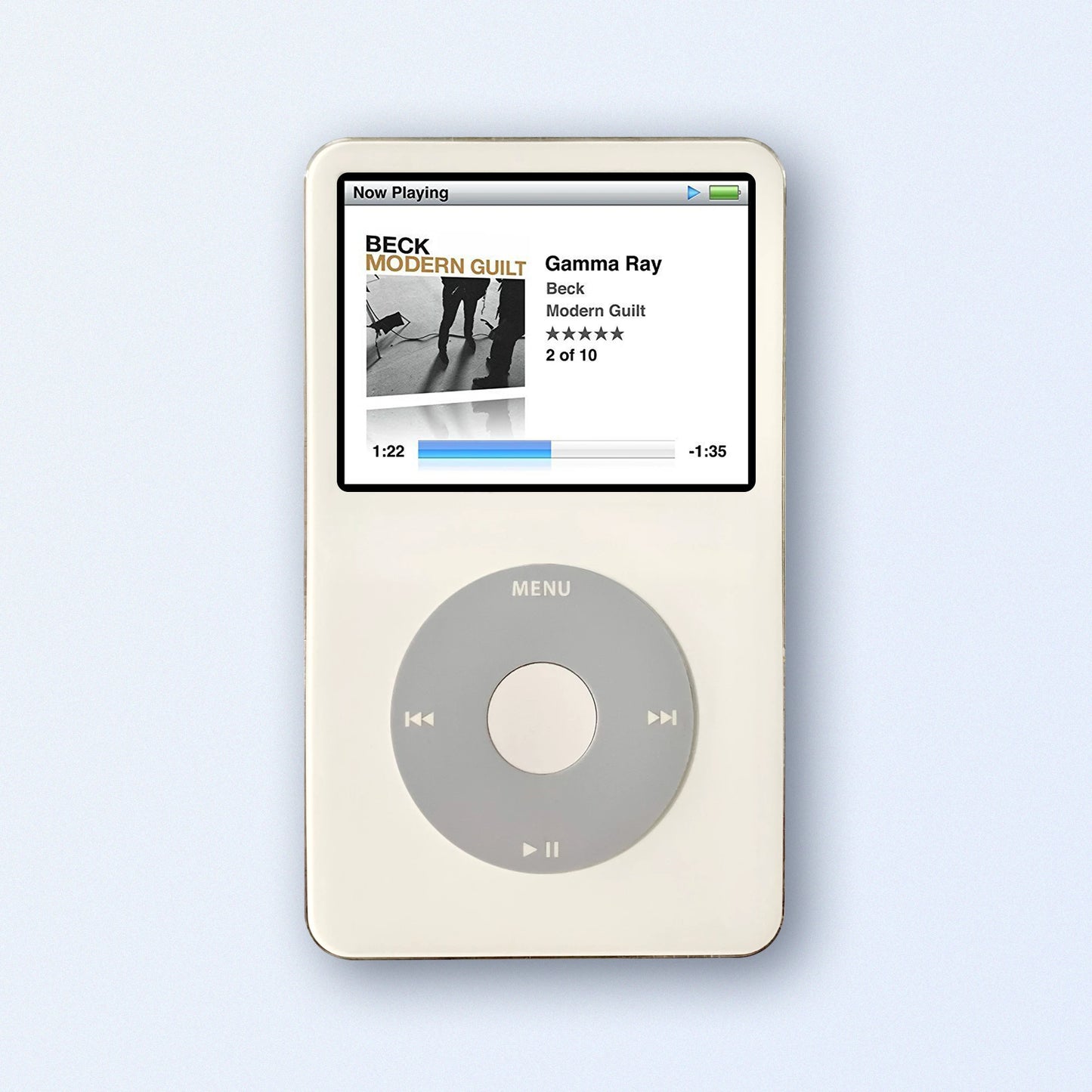 White Apple iPod Classic Black 5th Generation upgraded with SDXC Card