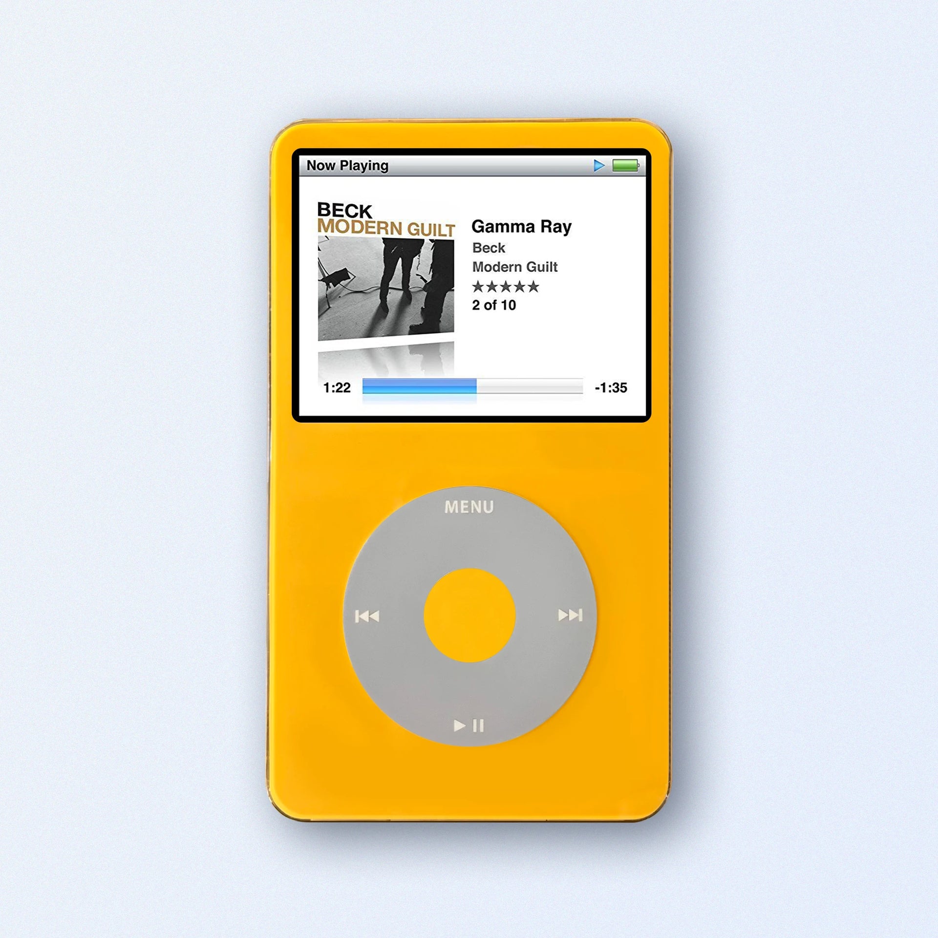 Yellow Apple iPod Classic Black 5th Generation upgraded with SDXC