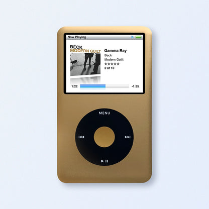 Gold iPod Classic 7th Gen upgraded SDXC Personalised Media Player